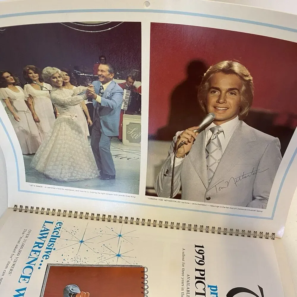 Vintage 1979 The Lauren Welk Musical Family Cardboard Pictorial Calendar